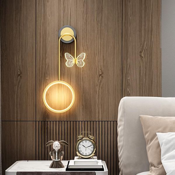 

wall lamps nordic 2021 light luxury master bedroom creative background lamp