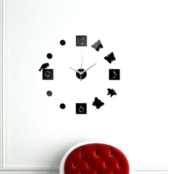 

wall clocks watch limited living room quartz acrylic pastoral sale modern clock and silver colors fashion