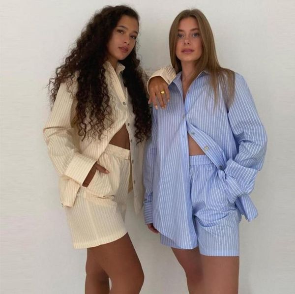 

women's tracksuits 2021 autumn spring outfit set casual long sleeve clothes sets blouses + shorts 2pcs shirt short, Gray