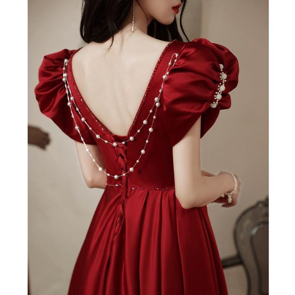 

party dresses wine long sweat lady girl women prom dress chorus ball performance gown, White;black