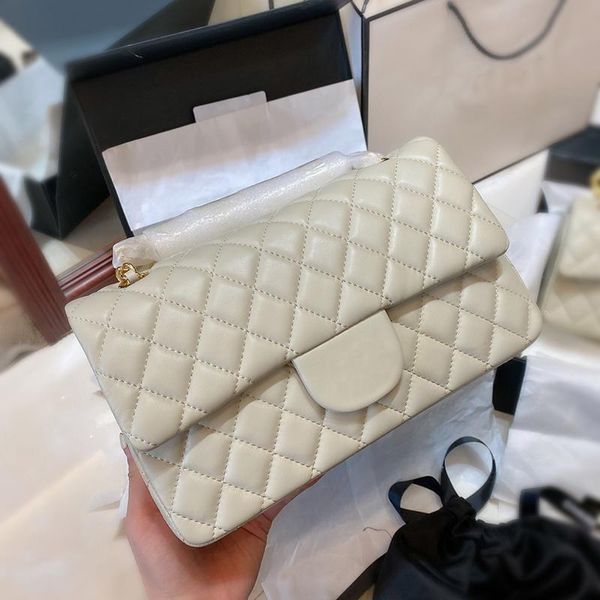 

lambskin shoulder bags fashion lady wallet luxury designer handbag purse gold and silver chain female bag wholesale with box