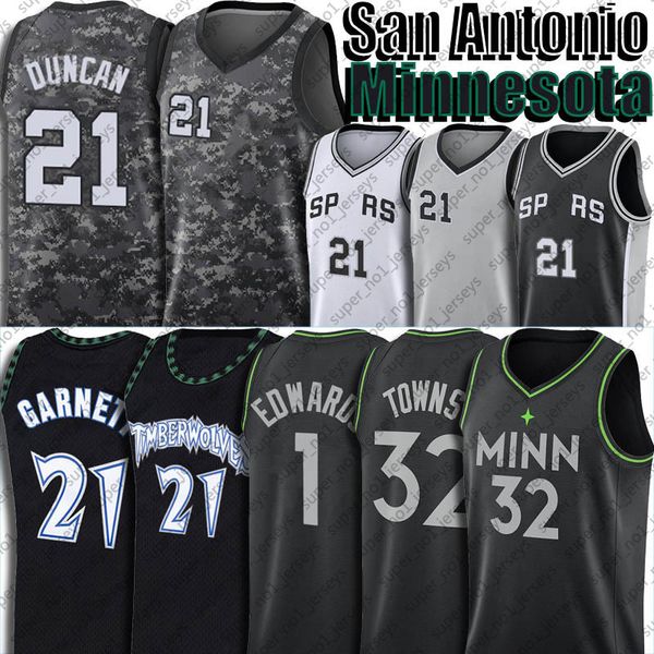 

kevin tim garnett jersey anthony basketball edwards jerseys minnesotas san antonios throwback uniform, Black;red