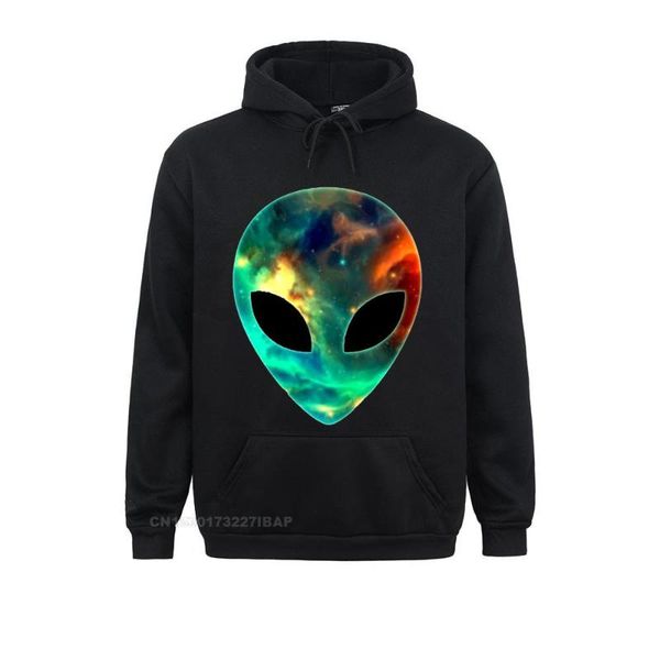 

men's hoodies & sweatshirts 2021 hip hop harajuku alien galaxy tshirt ufo funny hooded pullover men fashion cotton sportswear camisas, Black