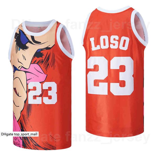 

movie summertime shootout loso basketball jersey 23 fabolous hip hop rap team color red for sport fans breathable hiphop university pure cot, Black