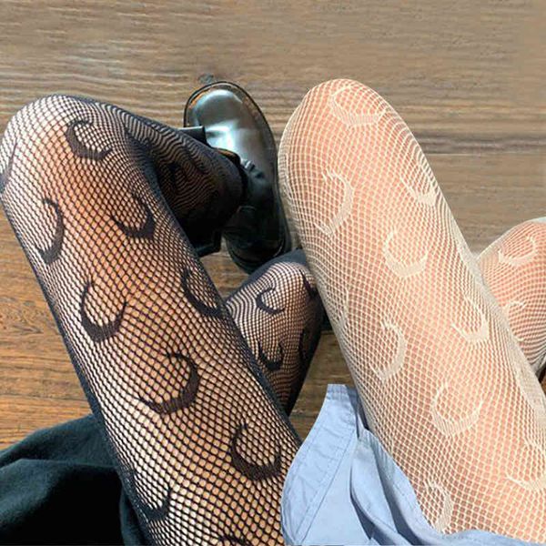 

japanese style women's tights summer nylon print stockings for women punk mesh hosiery fishnet white balck pantyhose, Black