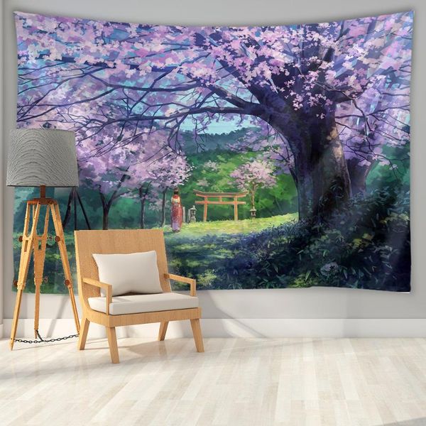 

tapestries cartoon tapestry big tree kawaii room decor wall hanging boho aesthetic witchcraft