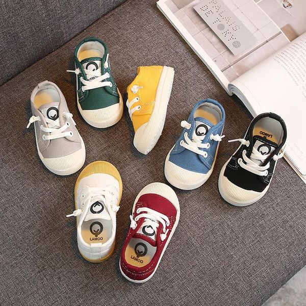 

spring and autumn children's canvas shoes, boys' casual girls' cloth soft-soled non-slip baby toddler shoes athletic & outdoo, Black