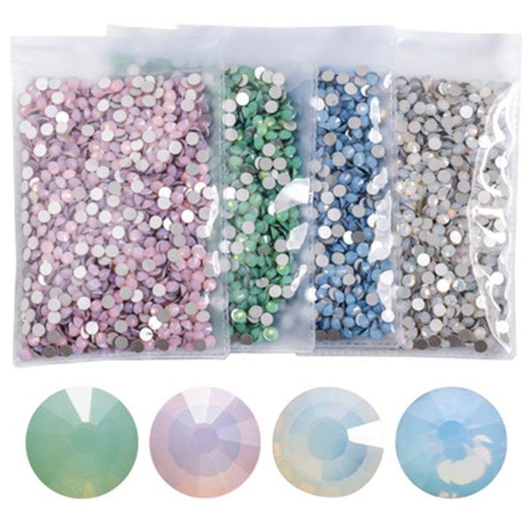 

nail art decorations 1440 pcs/bag round protein decoration 4 color mix size flat back colothes glass gems crystal manicure rhinestone ws#56, Silver;gold