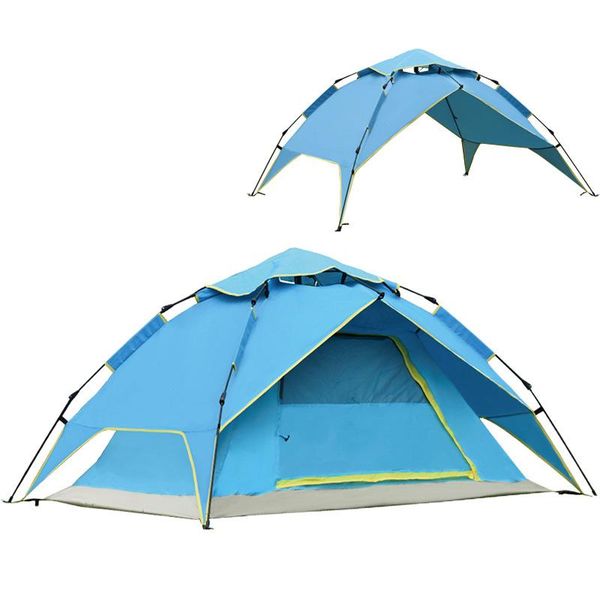 

double-layer automatic quick-opening tent outdoor camping for 2-3 people rainproof and sunscreen beach tents shelters
