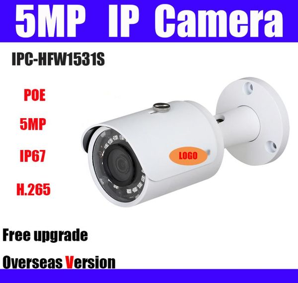 

original ipc-hfw1531s 5mp wdr h.265 ip67 ir mini- ip camera waterproof replace ipc-hfw1320s network cctv with logo cameras