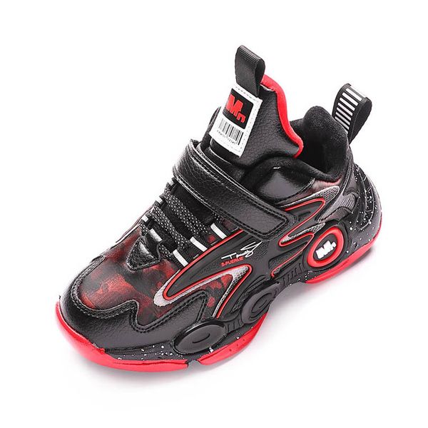 

athletic kids shoes children basketball boys sneakers footwear d2307, Black
