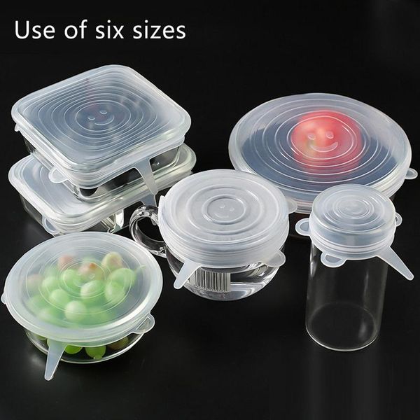 

kitchen storage & organization silicone cover stretch lids reusable airtight food wrap covers keeping fresh seal bowl stretchy cookware