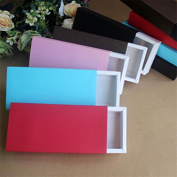 

gift wrap 100pcs 22.9*11*4.5cm kraft box flower paper packaging boxpacking for socks/scarf/ underwear carton