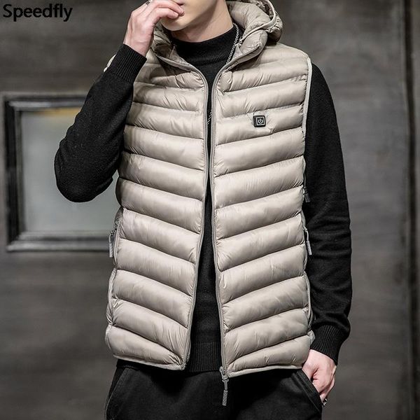 

mens vest jacket winter keep warm down men casual fashion waistcoat sleeveless jackets autumn hooded men's vests, Black;white