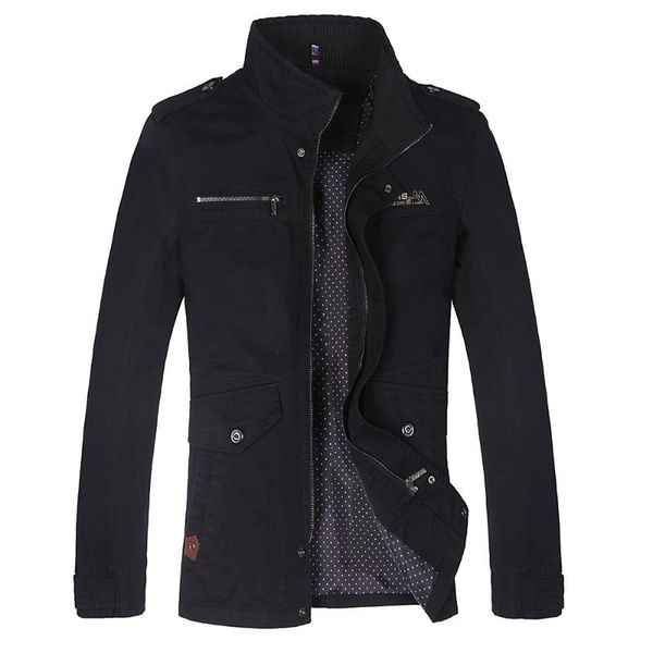 

men's jackets drop autumn male jacket slim fit long style military and coats cotton windbreaker outwear axp160, Black;brown
