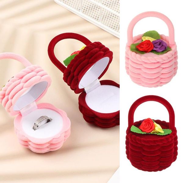 

jewelry pouches, bags gift wedding display holder functional flower basket package container box, Pink;blue