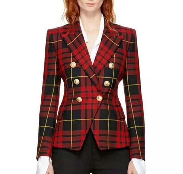 

women's suits & blazers female spring double-breasted chess fashion ladies fine tuning buttons england style jacket, White;black