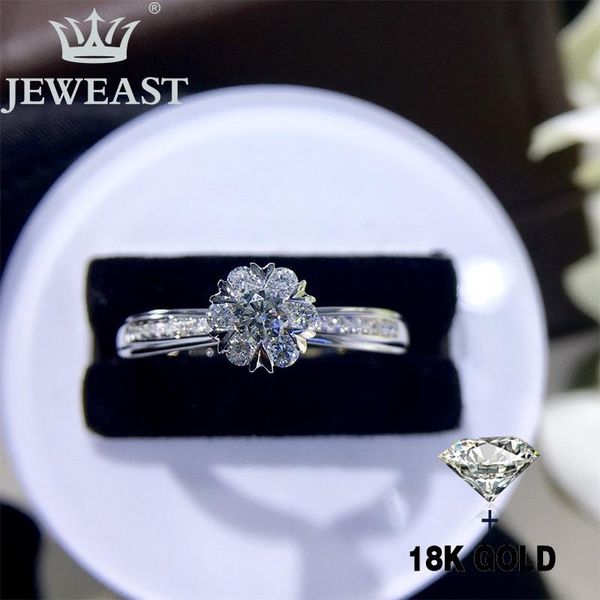 

cluster rings natural diamond 18k gold pure ring beautiful gemstone good upscale trendy classic party fine jewelry sell 2021, Golden;silver