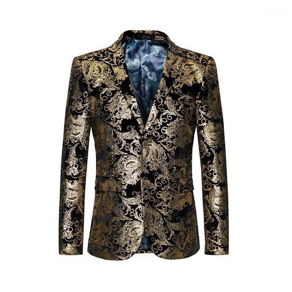 

men's tuhao gold leisure suit fashion brand handsome slim show temperament coat suits & blazers, White;black