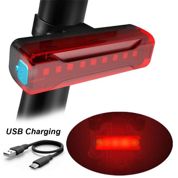 

rechargeable led bicycle bike cycling front rear tail light 5 modes lamp accessories right lights