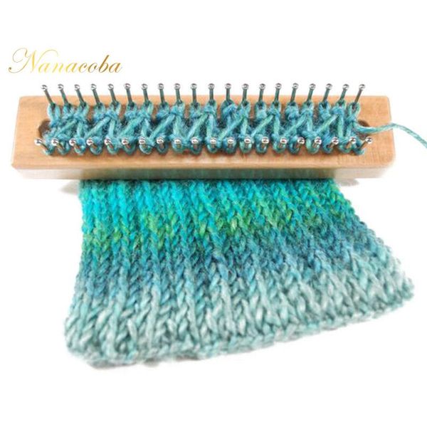 

set 16x4cmwooden board knitting loom machine tools scarves maker diy handmade easy weaving tool sewing notions &, Black