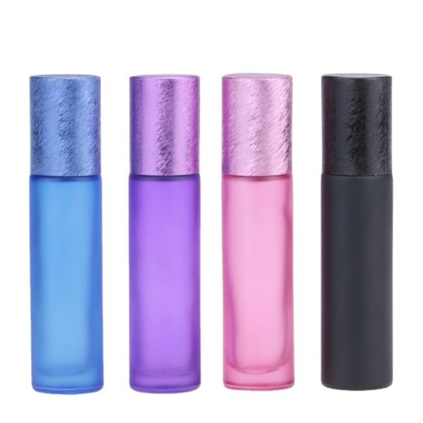 

10ml scrub color perfume roll on glass bottle sub-bottle 10 ml with 7 colors