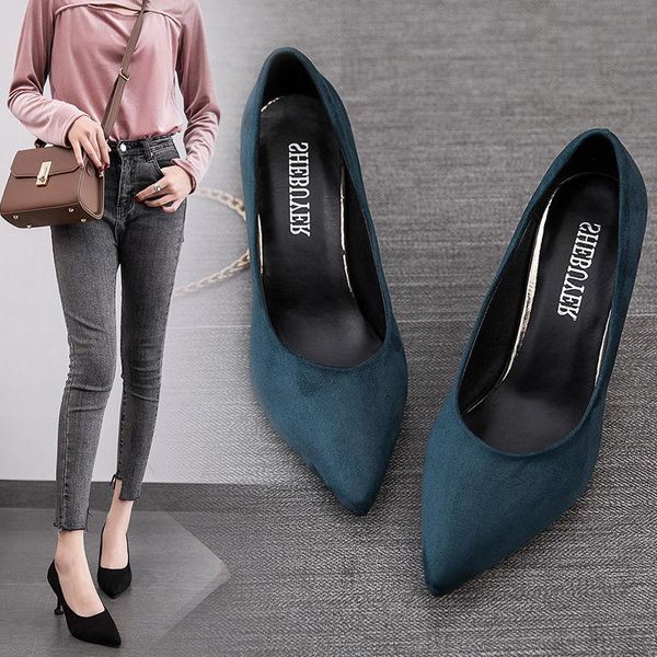 

dress shoes women high women's autumn 2021 heel chaussure femme zapatos mujer, Black