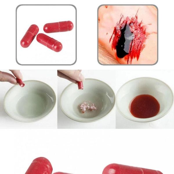 

party hats cosplay 3pcs mini blood halloween props holiday supplies prank toys horror kids toy