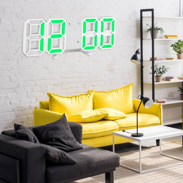 

wall clocks modern home decor led desk lamp design digital clock 3d electronic luminous nightlight