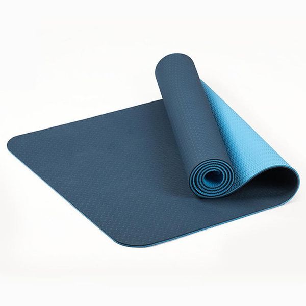 

carpets factory direct selling tpe yoga mat 8mm thick, two color lengthened environmental friendly tasteless 183 * 61 thick
