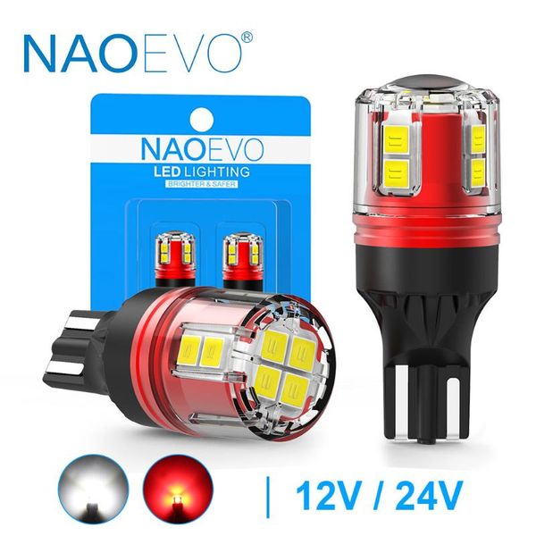 

emergency lights naoevo w16w led t15 t16 12v 24v mini size 921 6w 2000lm car backup bulb white red 912 auto reverse tail lamp accessories