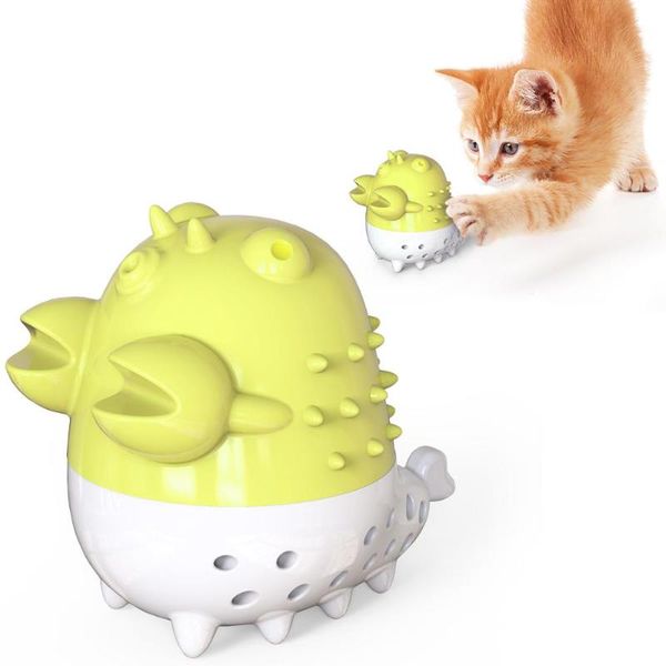 

cat toys cute crayfish shape toothbrush chew eco-friendly simulation yellow colour