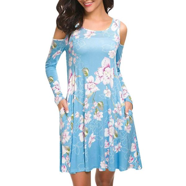 

stylishbar ladies 2021 summer off shoulder with pocket dresses women boho print party guest short dress holiday beach mini casual, Black;gray