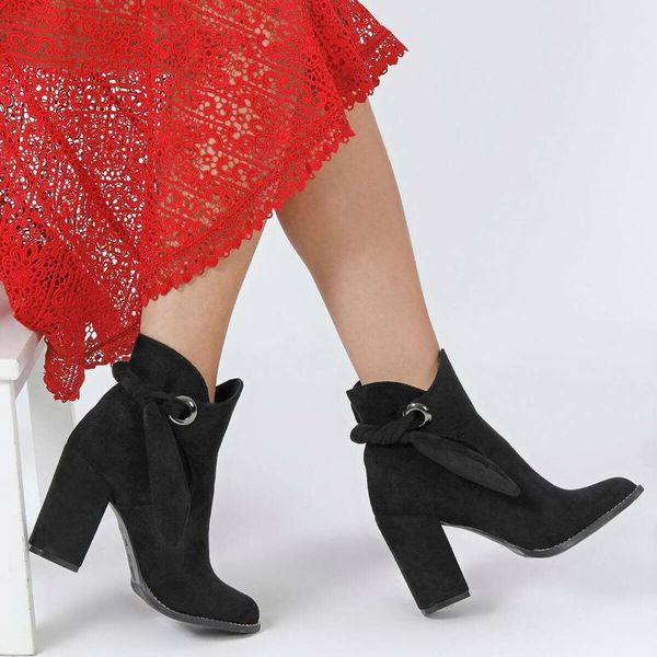 

boots flo gris85z suede black women butigo