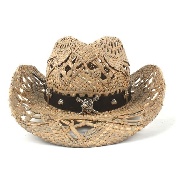 

stingy brim hats 2021 sun hat for womem men natural straw cowboy hombre sombrero cap handwork weave lifeguard drop, Blue;gray