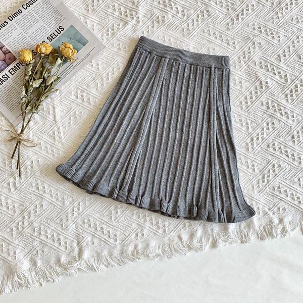 

skirts vintage pleated kniskirt for girls clothes spring autumn warm kids sweater dress toddler pettiskirt children uniform, Blue