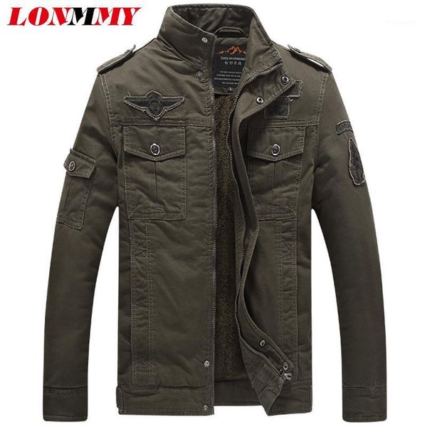 

men's jackets lonmmy 6xl winter jacket for men outerwear streetwear windbreaker plush liner clothes mens and coats 2021, Black;brown