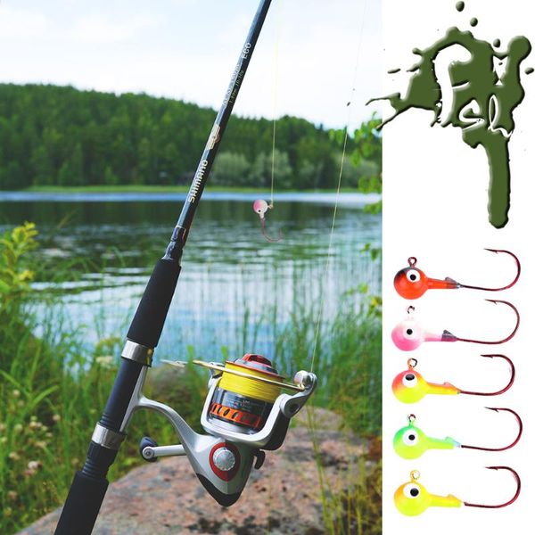 

jigs head fishing lures baits jig 7g/10.5g lead round hook metal fishooks outdoor portable easy carrying hooks