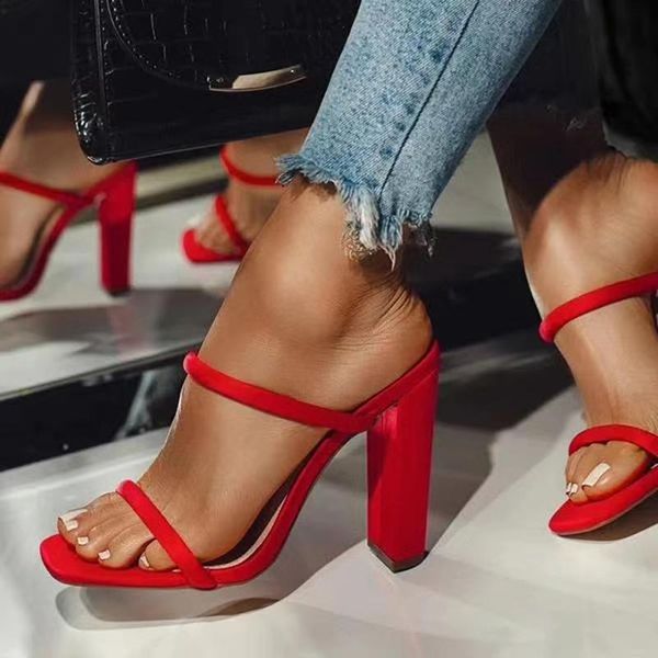 

dress shoes 2021 summer women shoe high heels open toe sandals casual fashion comfortable zapatos mujer, Black