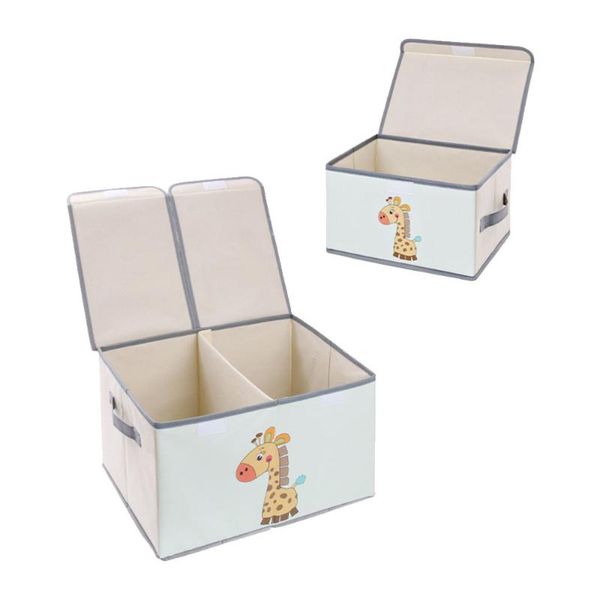 

storage drawers 2pcs animal kids organizer fabric bin useful nursery box
