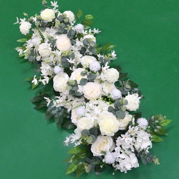 

10pcs 100cm flower row arch arrangement stage road lead wedding scene layout party decoration floral decorative flowers & wreaths