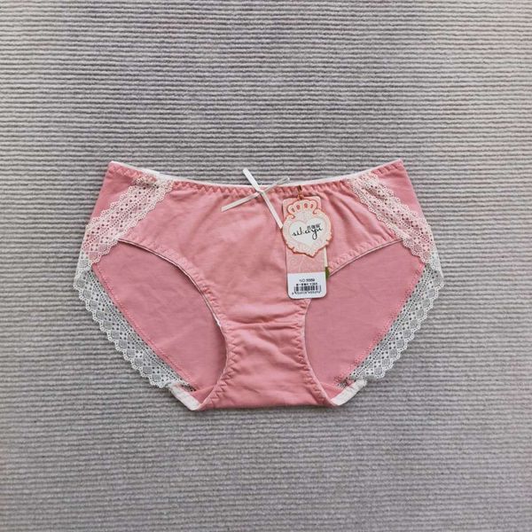 

special cotton girls' color lace low waist, Black;pink