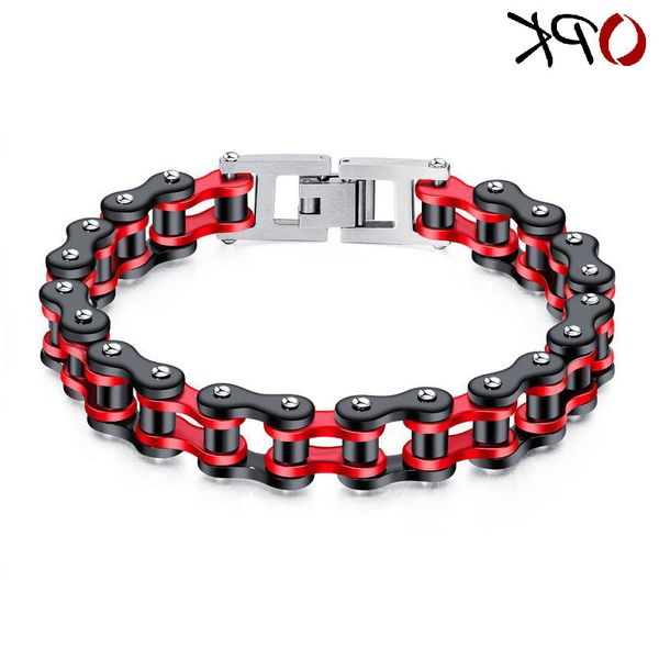 

fashion punk stainless steel chain jewelry personality trend motorcycle bracelet man, Black