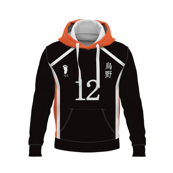 

men's hoodies & sweatshirts japanese anime haikyuu esports msby karasuno graphic men women kids boy streetwear fashion hoodie male, Black