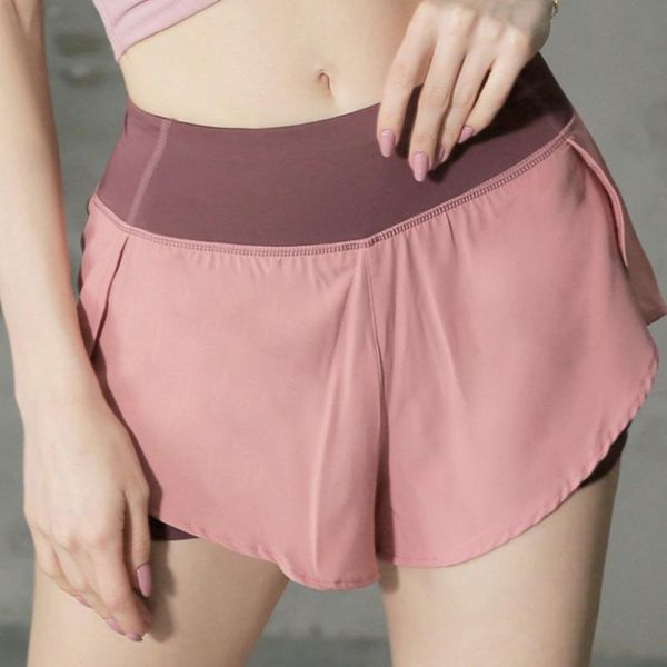 

running shorts summer mesh breathable sports women's 2 in 1 loose quick-drying gym yoga riding, Black;blue