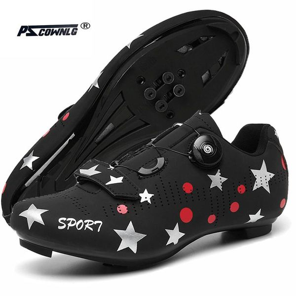 

cycling footwear mtb shoes with cleats mountain bike men female shoe man triathlon outdoor sports route riding boots, Black