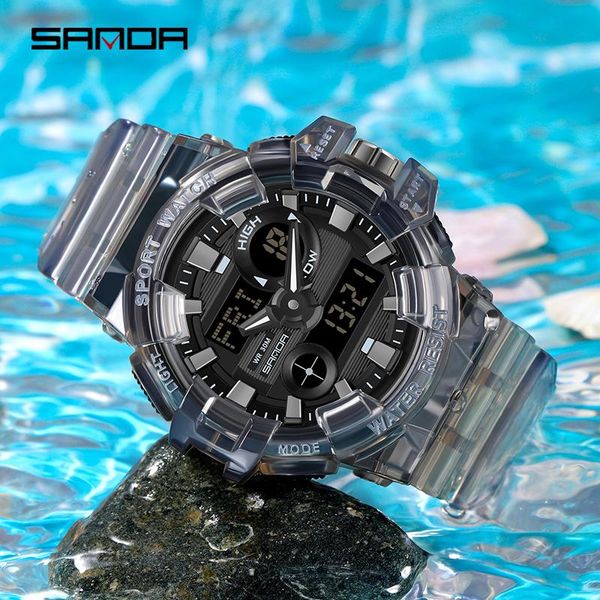 

wristwatches basid sports men's watch digital electronic g style waterproof swimming fashion military watches, Slivery;brown