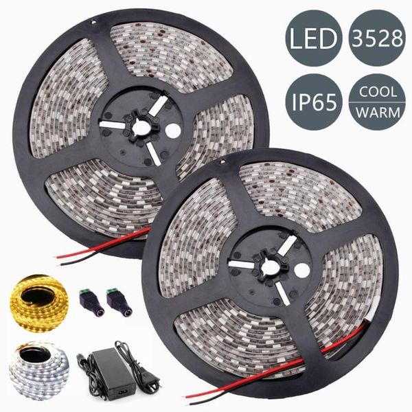 

5m 3258 led 120leds/m strip light string warm white cool ip65 waterproof strips