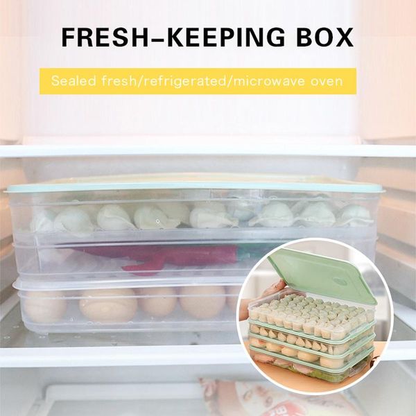 

storage bottles & jars food container dumpling box refrigerator fresh vegetable egg holder stackable fridge case home organizer