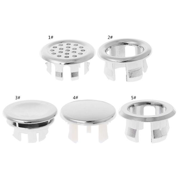 

kitchen faucets bathroom basin sink overflow ring six-foot round insert chrome hole cover cap drop ship